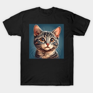 Retro Cute Cat Vintage Style Funny Cat - Love Cats T-Shirt